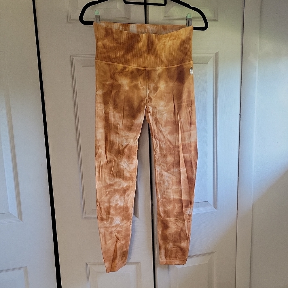 FP Movment GOOD KARMA Burnt Orange Tie-Dye Leggings